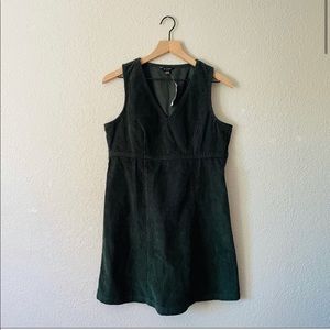 AE Studio Green Corduroy Mini Dress NWT